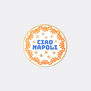 Bitossi Home 'ciao Napoli' Plate, Blue And Gold -  Tableware Multicolour Uni