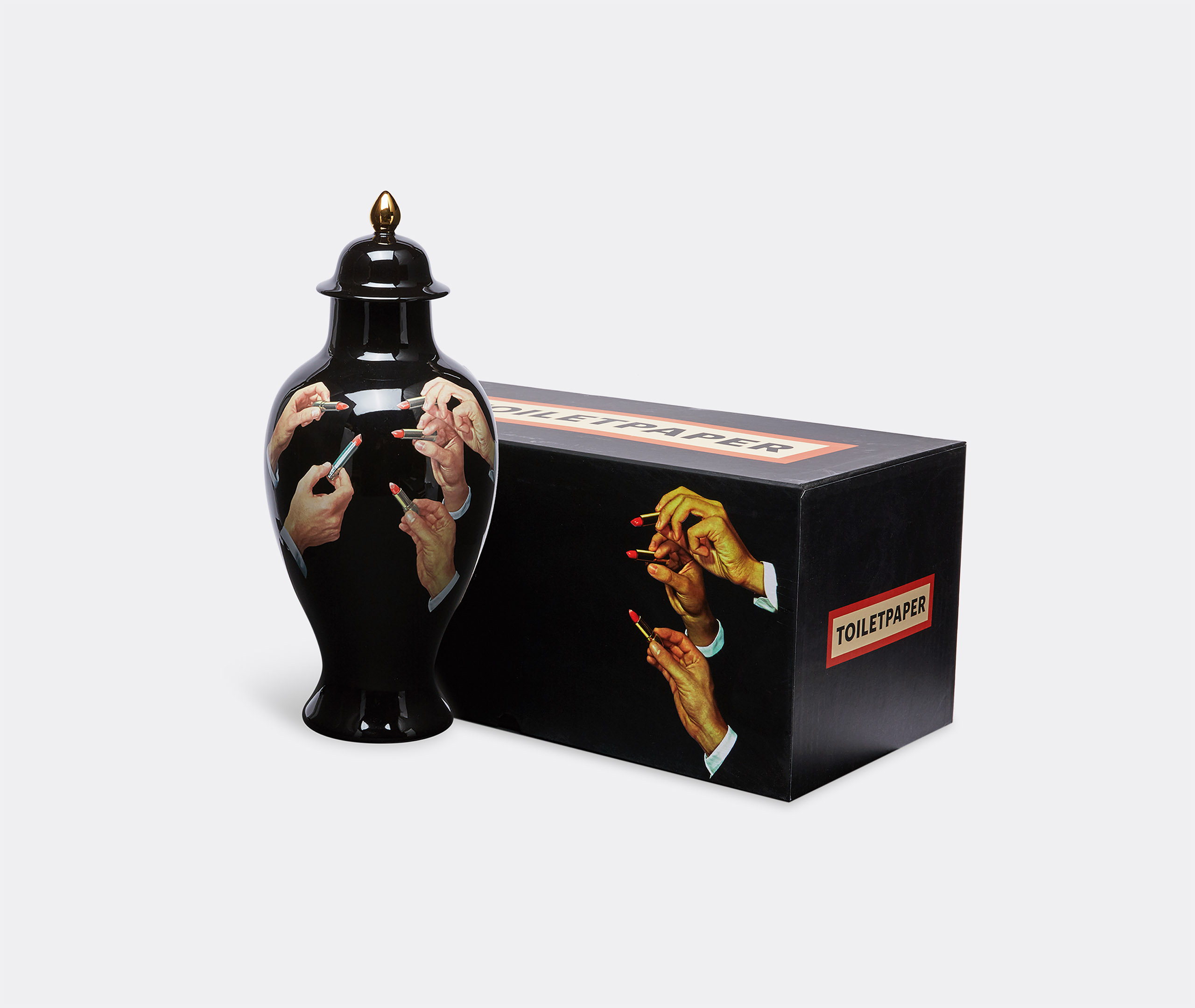 Seletti Vases Black/multicolor Uni In Black/multicolor