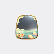 Seletti 'sea Girl' Mirror -  Mirrors And Clocks Golden Fram / Silver Mirror Wi Uni