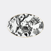 Simone Guidarelli Home 'secret Garden' Oval Platter, Black And White -  Serving And Trays Multicolour Uni