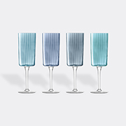 LSA International 'gems' Champagne Flute, Set Of Four, Sapphire -  Glassware Blue Uni