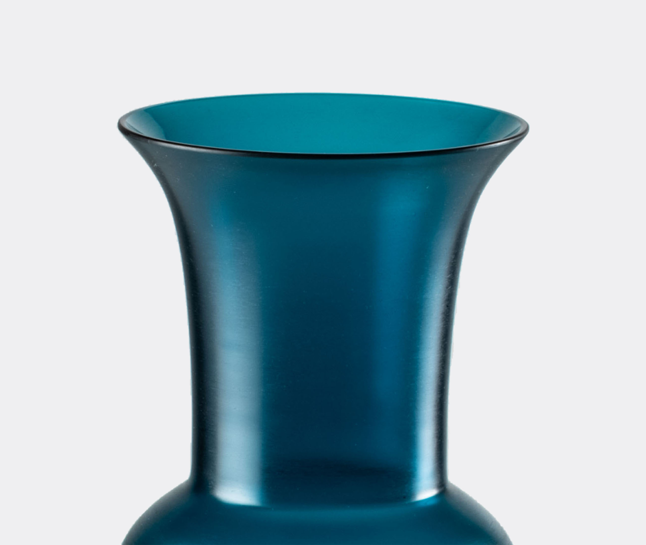 Venini Vases Blue Satin Uni In Blue Satin