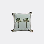 Les-Ottomans 'palms' Hand Printed Cushion -  Cushions Multicolor Uni