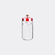 Alessi MW30/150 Jar in Silk-Screen Glass with Hermetic Lid in Tinplate, Multi-Colour, 10.5 x 10.5 x 12 cm - Image 3