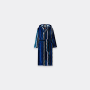 Missoni 'giacomo' Hooded Bathrobe, Blue Multicolor -  Bath Linens Blue S