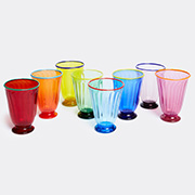La DoubleJ 'rainbow' Glasses, Set Of Eight -  Glassware Multicolour Uni