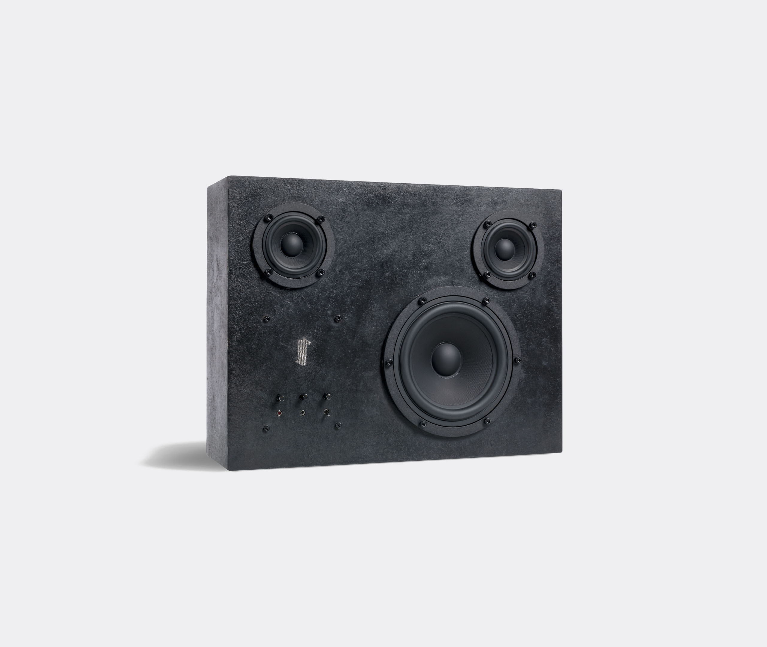 Transparent Rectangle-shape Steel Speaker In Black