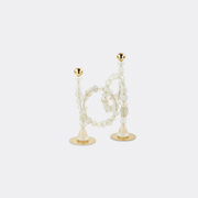 POLSPOTTEN 'beads' Candle Holder, White -  Candlelight And Scents White Uni