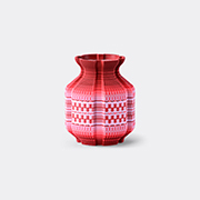 Wontek Ancient Aliens Geometric-patterned Vase In Red