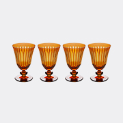 L'Objet 'prism' Wine Glass, Set Of Four, Amber -  Glassware Amber Uni