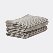 ALONPI 'babette' Throw, Ecru, Steel And Camel -  Blankets Multicolor Uni