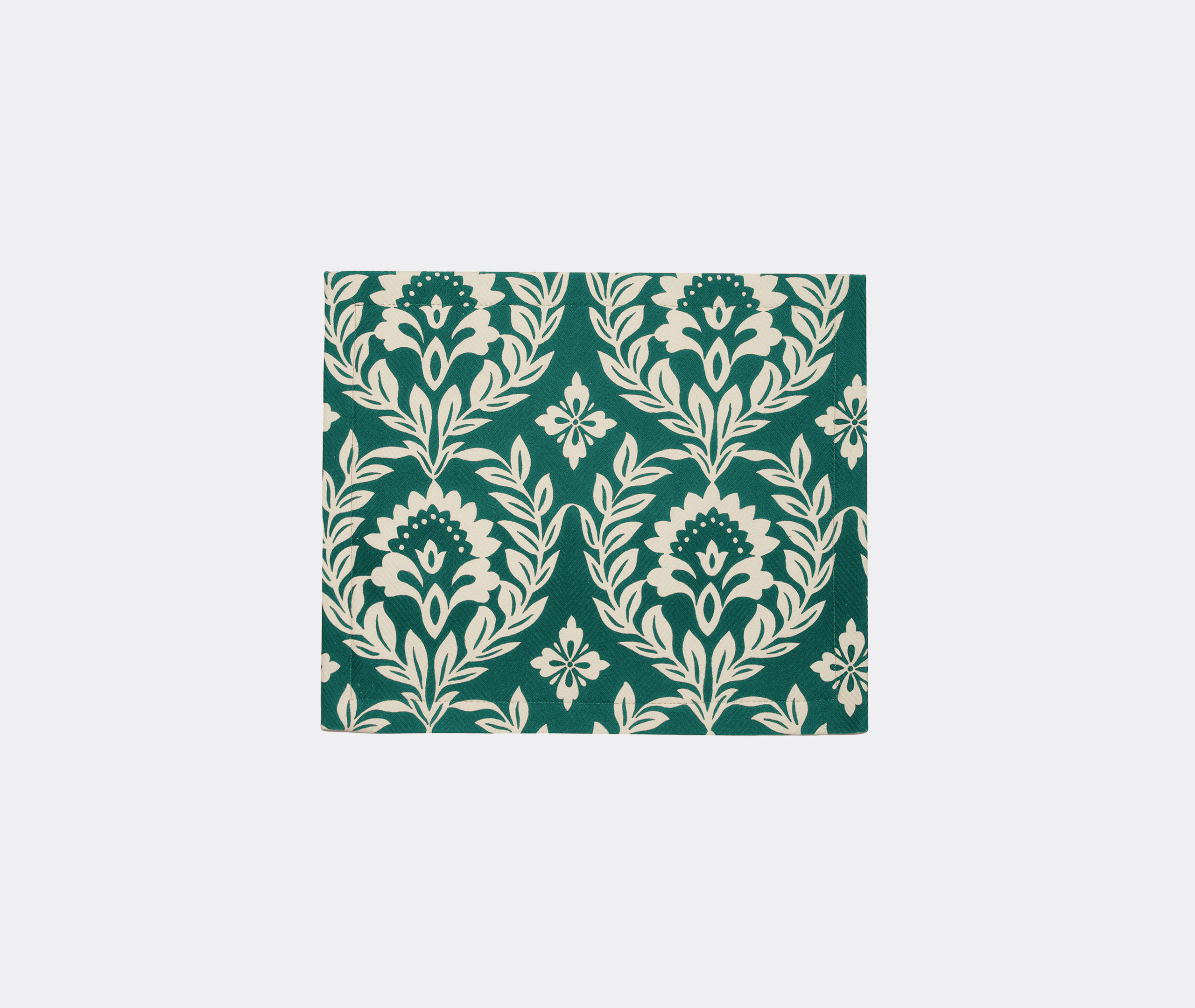 La Doublej Herringbone Table Mats, Set Of 2 In Green