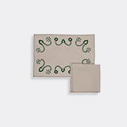 House of Capricorn 'viana' Placemat And Napkin Set, Green -  Table Linens Green Uni