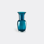 Venini Vases Blue Satin Uni In Blue Satin