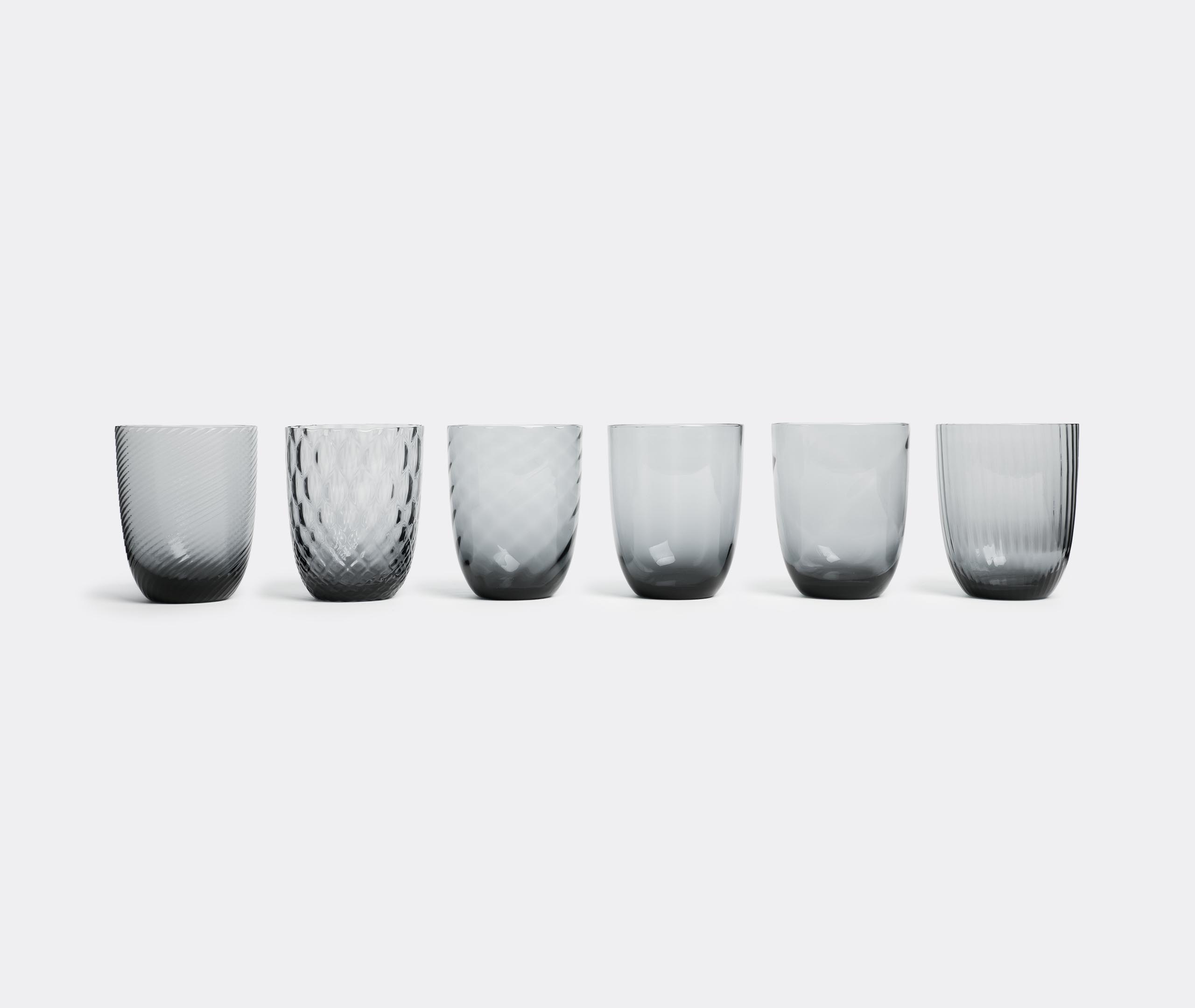 Nasonmoretti Glassware Grey Uni In Grey