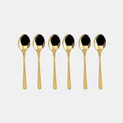 Sambonet 'taste' Espresso Spoon Set, Six Pieces, Gold -  Cutlery Gold Uni