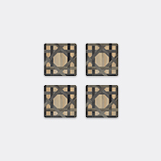 HestiaLiving 'epoch' Square Coaster, Set Of Four, Anthracite -  Barware Anthracite Uni