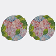 Les-Ottomans 'ortensie' Dinner Plate, Set Of Two -  Tableware Multicolor Uni