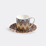 Missoni 'zig Zag Jarris' Coffee Cup And Saucer, Set Of Two, Beige -  Tea And Coffee Multicolour Uni