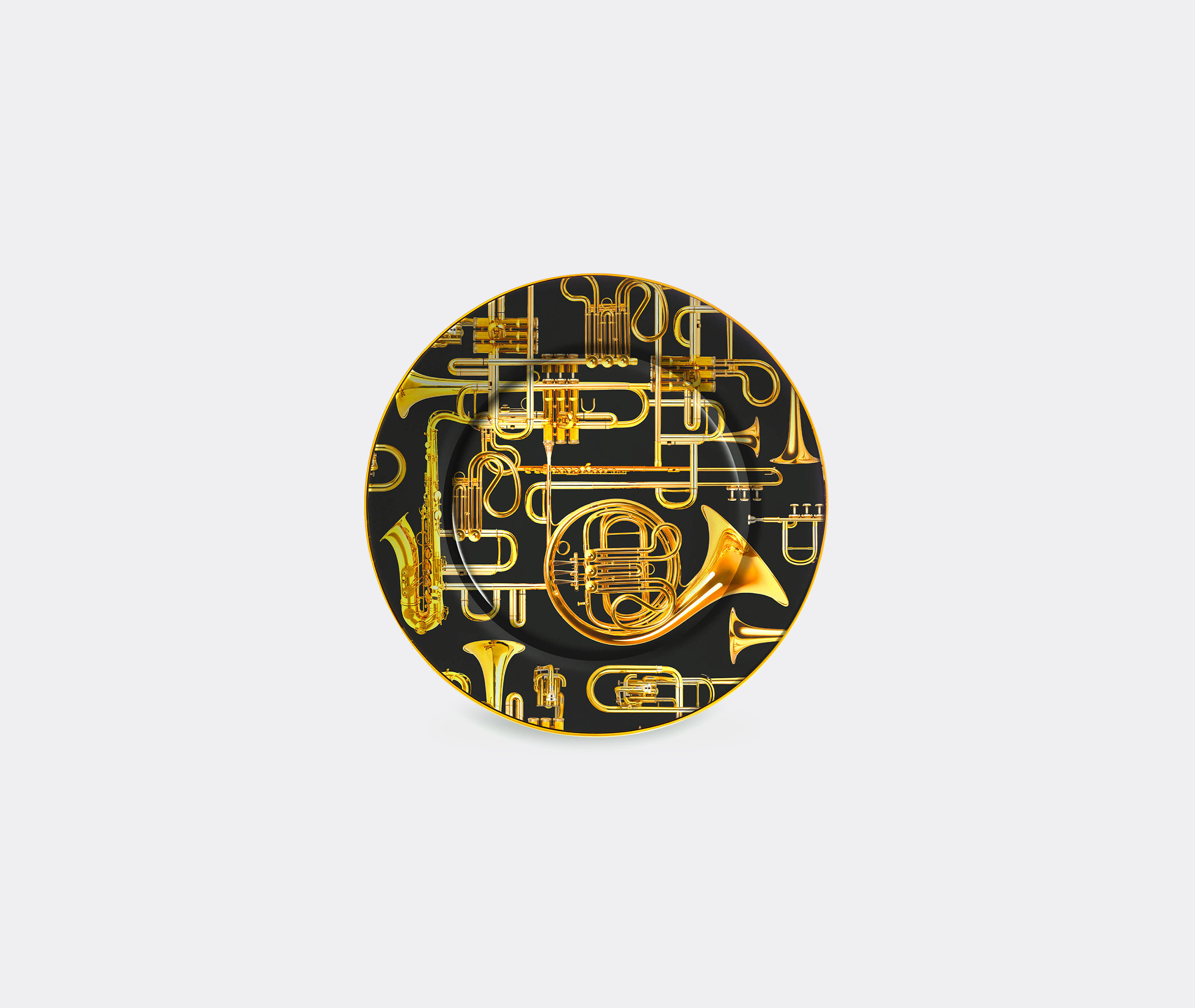 Seletti Tableware Black/gold Uni In Black/gold