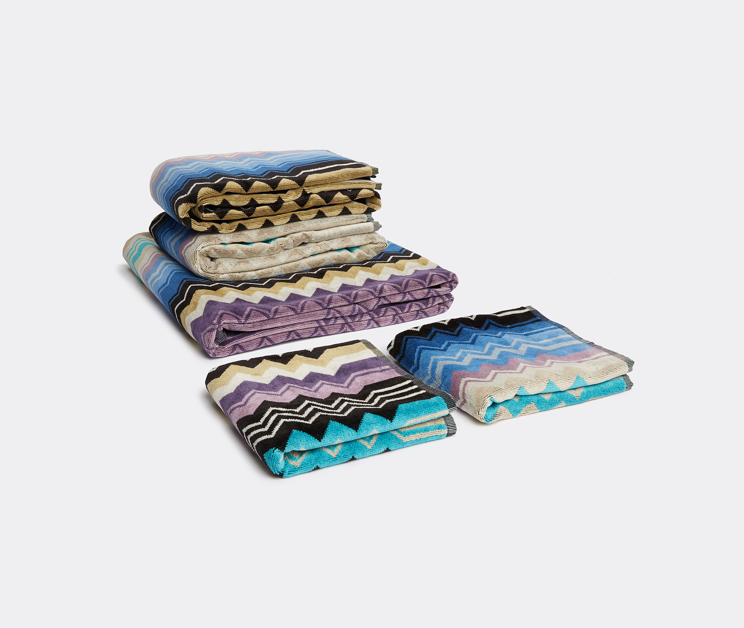 Missoni Bath Linens Blue Multicolor Uni In Blue Multicolor