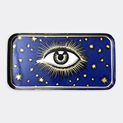 Les-Ottomans 'eye' Iron Tray, Blue -  Serving And Trays Blue Uni