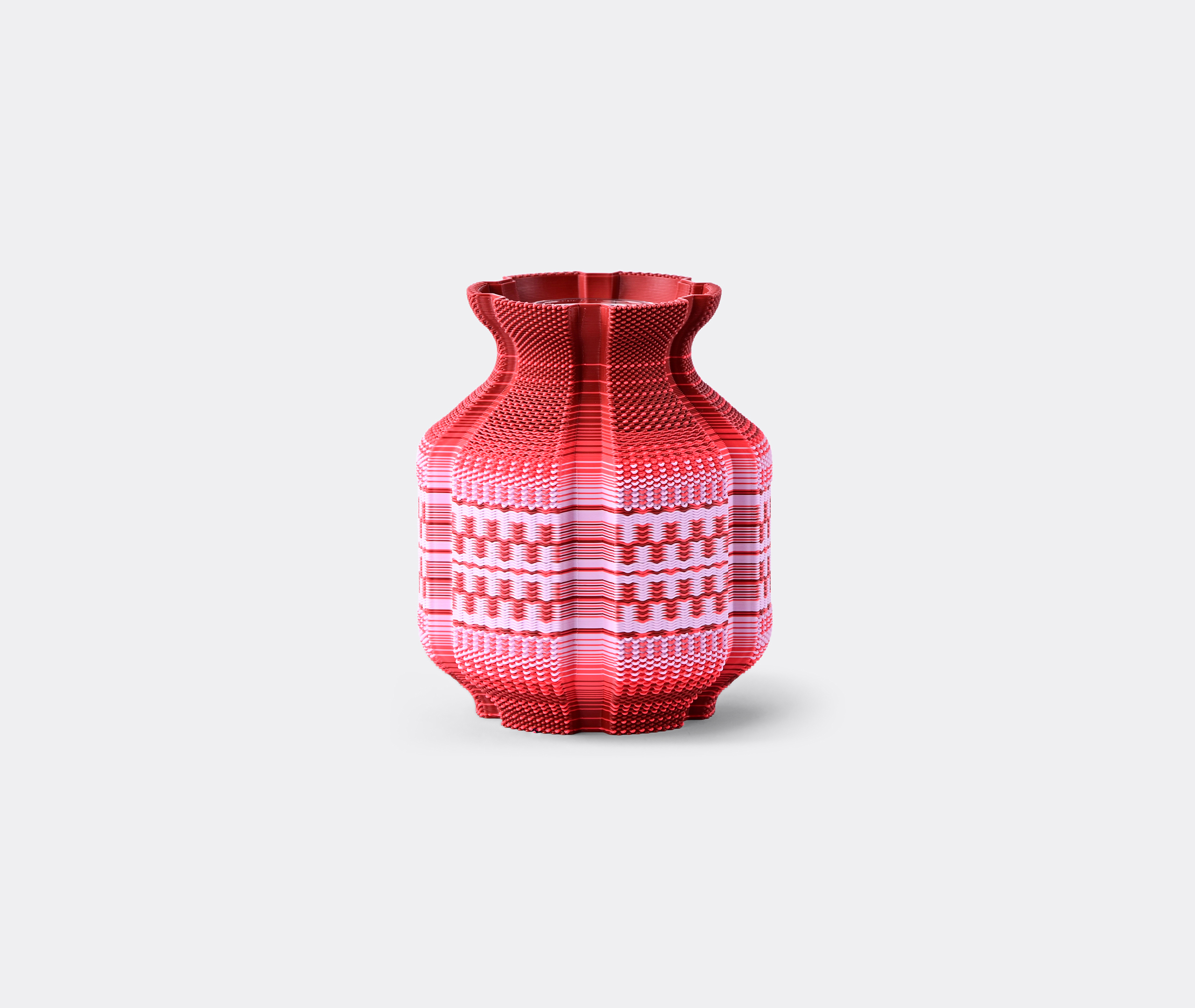 Wontek Ancient Aliens Geometric-patterned Vase In Red