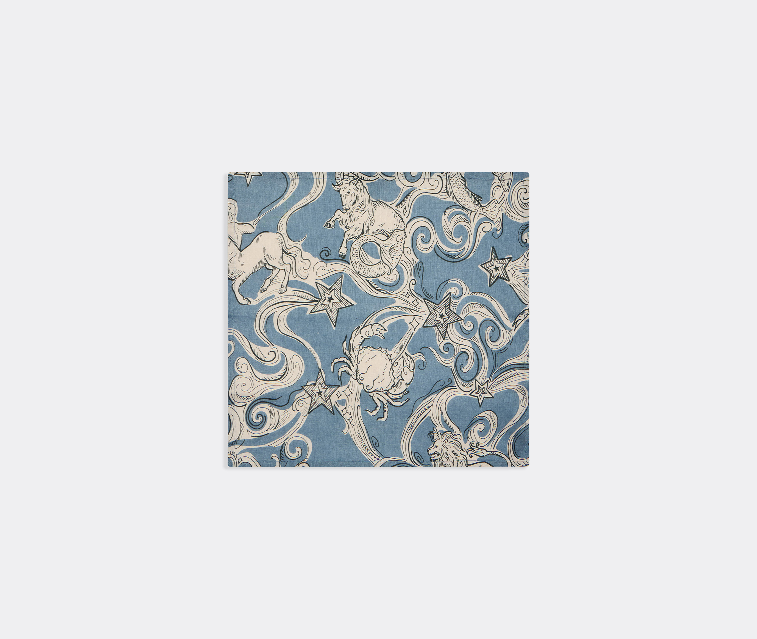 La Doublej Table Linens Cosmos Light Blue Uni In Blue