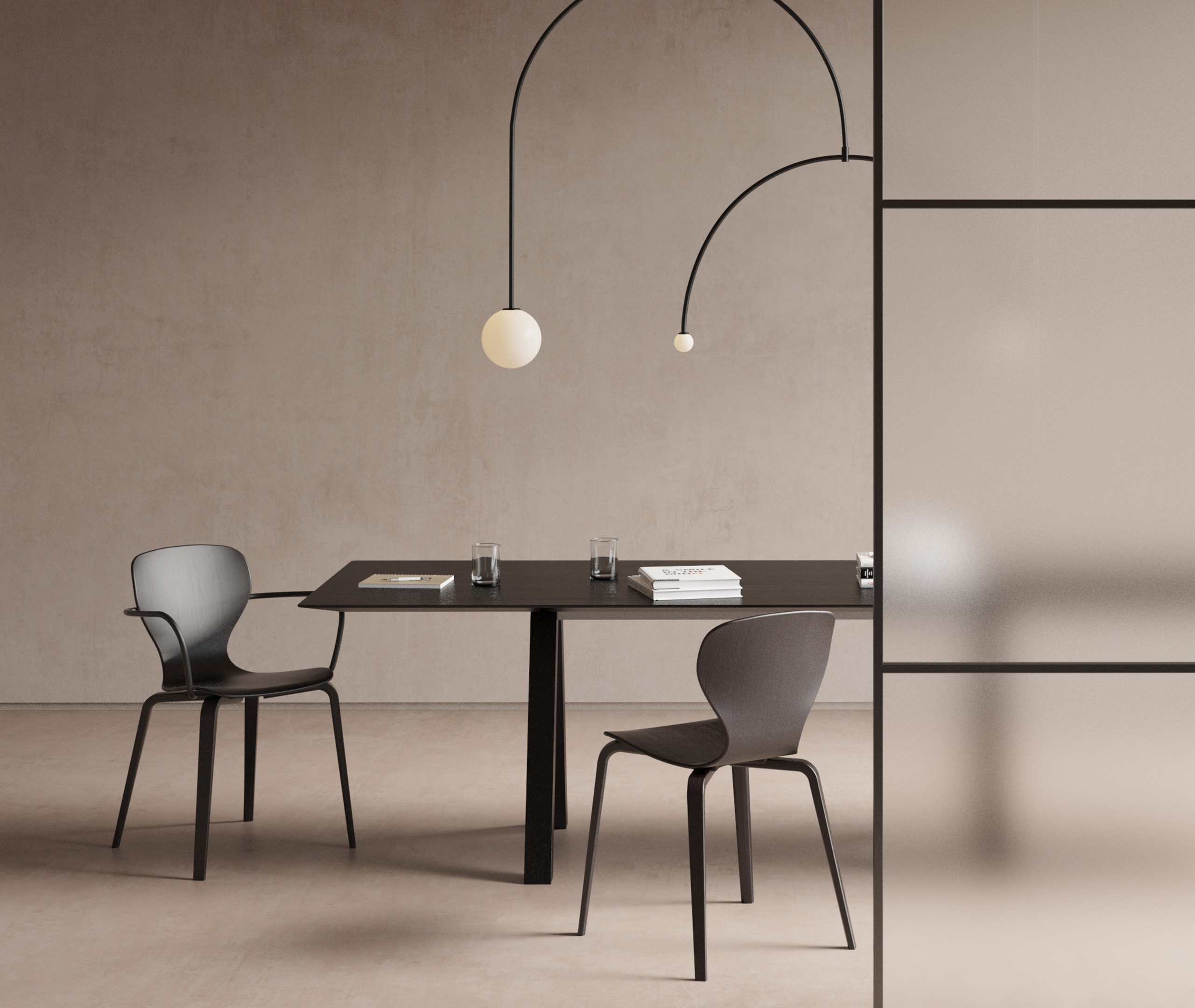 Viccarbe Seating Black Uni In Black