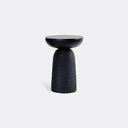 Zanat 'nera' Stool, Carved Base, Maple -  Seating Black Uni