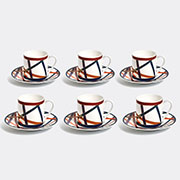 Missoni 'nastri' Coffee Cup And Saucer, Set Of Six -  Tea And Coffee Multicolor Uni