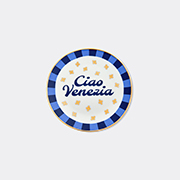 Bitossi Home 'ciao Venezia' Plate, Blue And Gold -  Tableware Multicolour Uni