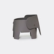 Eo Elephant Leather Lamp In Grey