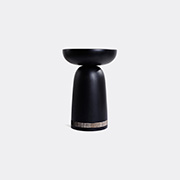 Zanat 'nera' Stool, White On Black -  Seating Black Uni