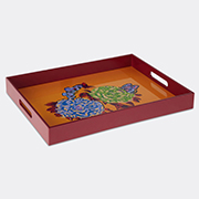 Lisa Corti 'queen Flower' Tray, Gold -  Serving And Trays Multicolour Uni