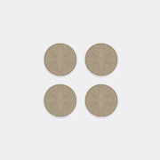HestiaLiving 'prestige' Round Coaster, Set Of Four, Mink -  Barware Mink Uni