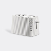 Alessi Plissé MDL08 W/UK, Design Toaster, Six Browning Levels, in Thermoplastic Resin, English Plug 850 W, White - Image 4