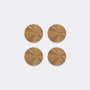 HestiaLiving 'soleil' Round Coaster, Set Of Four, Bronze -  Barware Bronze Uni