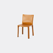 Cassina 'cab 412' Chair, Leather, Beige -  Seating Brown Uni