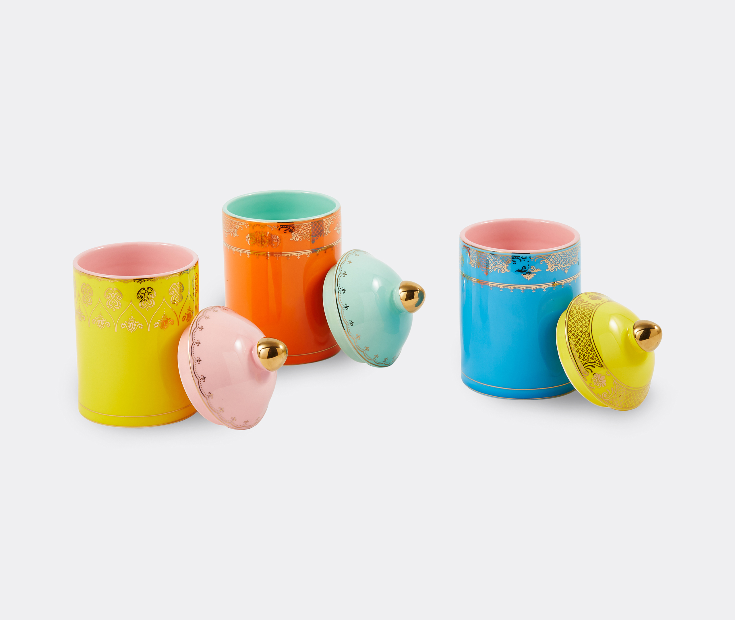 Polspotten Lidded Grandpa Jar In Orange