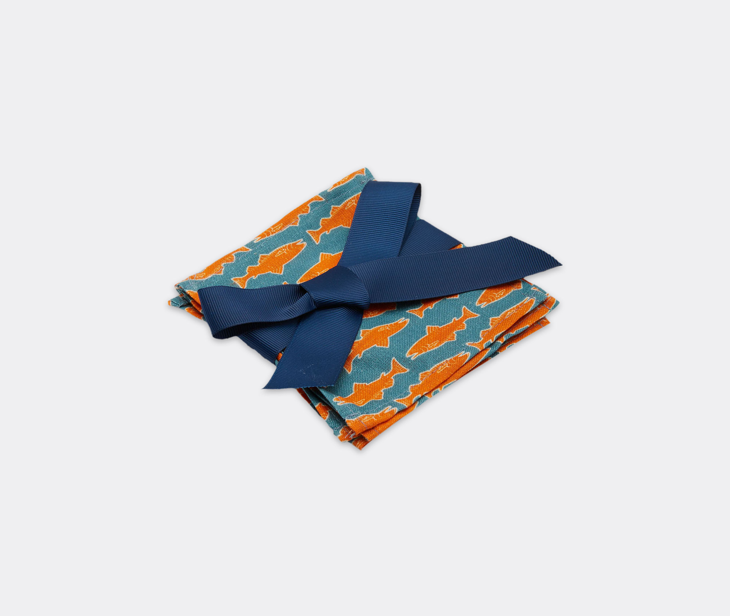 LA DOUBLEJ TABLE LINENS BLUE UNI