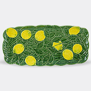 Bordallo Pinheiro 'limao' Rectangular Platter, Yellow And Green -  Serving And Trays Multicolor Uni