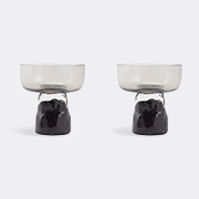 XLBoom 'gusto Coupe' Glass, Set Of Two, Small, Gray -  Serving And Trays Grey Uni