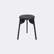 Zanat 'tattoo Eyes' Stool, Maple -  Seating Black Uni