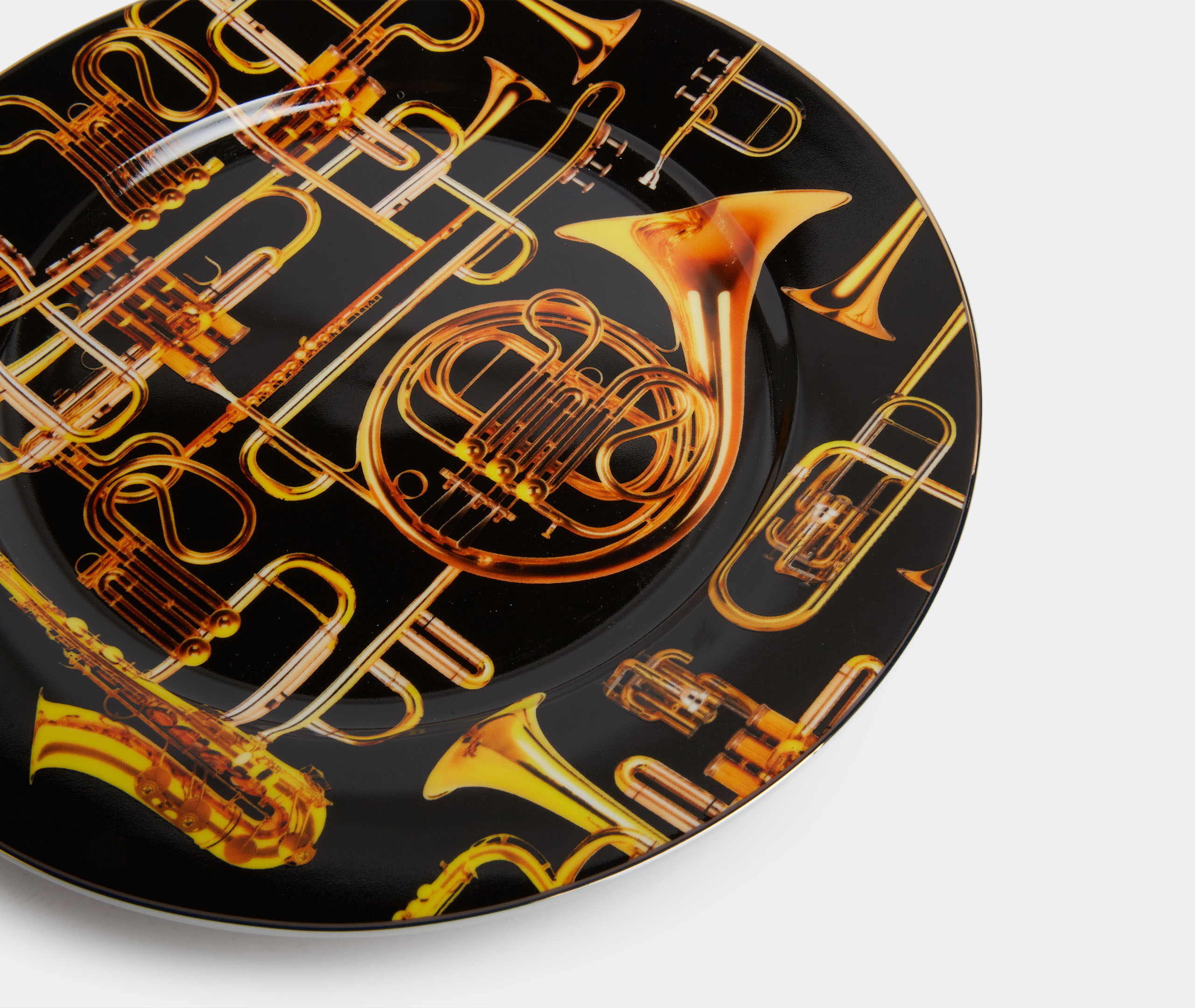 Seletti Tableware Black/gold Uni In Black/gold