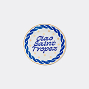 Bitossi Home 'ciao Saint Tropez' Plate, Blue And Gold -  Tableware Multicolour Uni