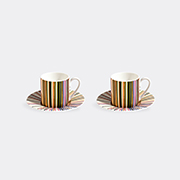 Missoni 'stripes Jenkins' Coffee Cup And Saucer, Set Of Two, Red -  Tea And Coffee Multicolour Uni
