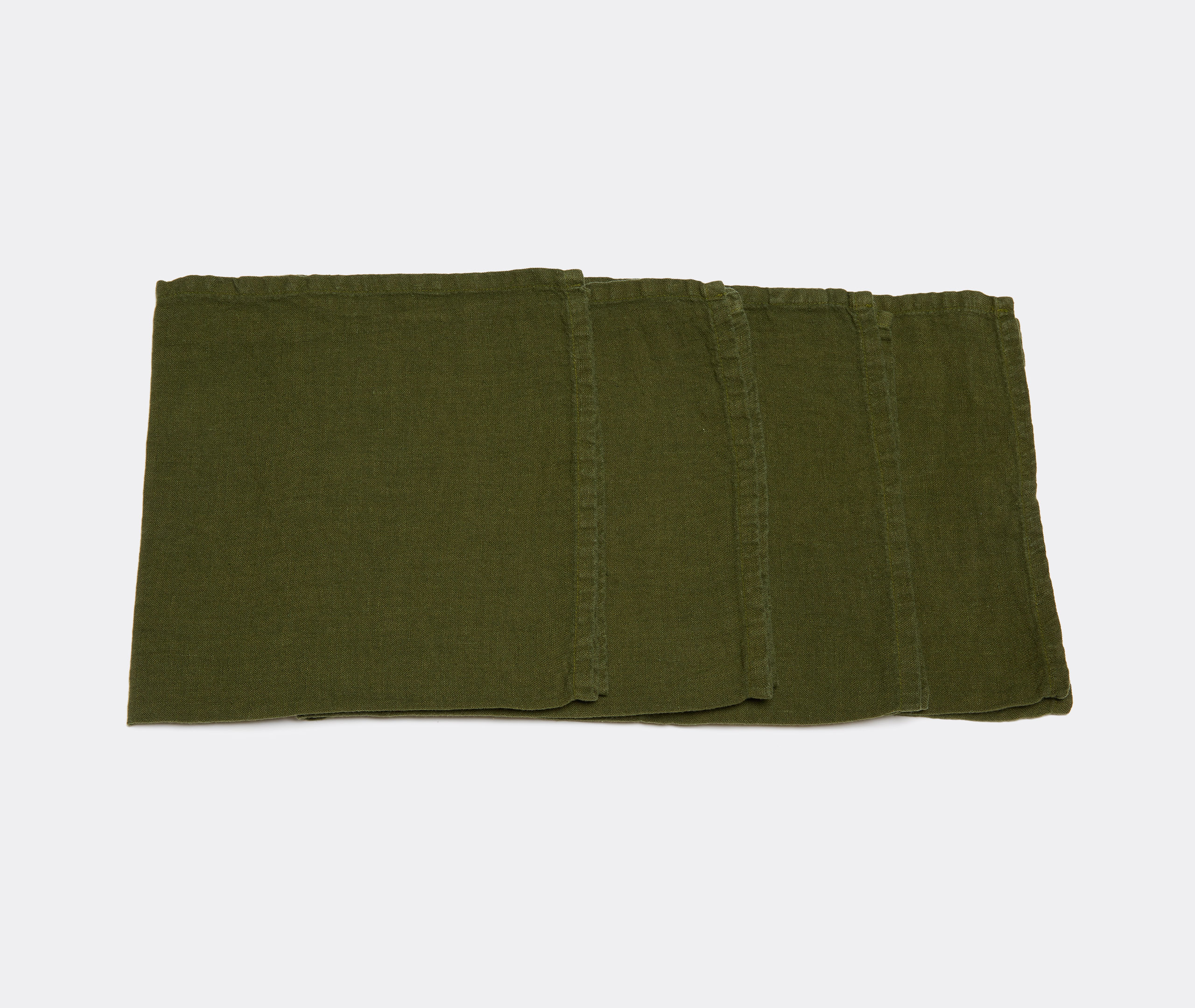 Once Milano Table Linens Green Uni In Green