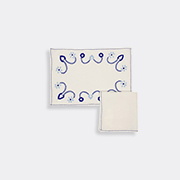 House of Capricorn 'viana' Placemat And Napkin Set, Blue -  Table Linens Blue Uni