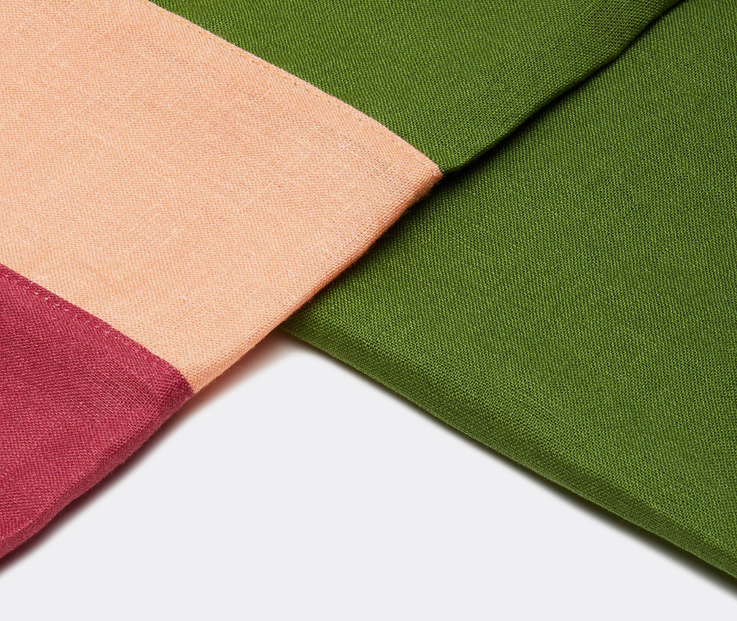 La Doublej Table Linens Green Uni In Green